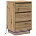 Comodino con LED in rovere artisan 39x34.5x65 cm Legno ingegnerizzato - Foto miniatura 1