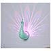 Lampada D'atmosfera A Forma Di Pavone Arcobaleno: Proiezione E Controllo Touch Green - Foto miniatura 2