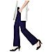 Pantaloni Da Donna A Zampa Eleganti Blu Navy Lunghezza 74 Cm S - Foto miniatura 1