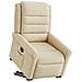 Poltrona Alzapersona Reclinabile Elettrica Crema in Tessuto - Foto miniatura 2