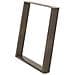Gambe per tavolo da pranzo a forma di U 2 pz in acciaio naturale 70x(72-73) cm - Foto miniatura 4