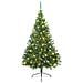 Albero di Natale artificiale preilluminato Verde 180 cm PVC - Foto miniatura 1