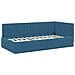 Cornice del letto ad angolo Blu 100 x 200 cm Velluto - Foto miniatura 1