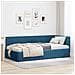 Cornice del letto ad angolo Blu 100 x 200 cm Velluto - Foto miniatura 2