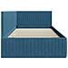 Cornice del letto ad angolo Blu 100 x 200 cm Velluto - Foto miniatura 6