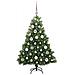 Albero di Natale artificiale con 150 LED Verde 120 cm PE e PVC - Foto miniatura 3
