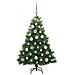 Albero di Natale artificiale con 150 LED Verde 120 cm PE e PVC - Foto miniatura 4