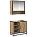 Set di mobili per il bagno con porta 2 pcs Rovere artigianale - Foto miniatura 1