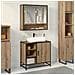 Set di mobili per il bagno con porta 2 pcs Rovere artigianale - Foto miniatura 2