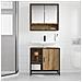 Set di mobili per il bagno con porta 2 pcs Rovere artigianale - Foto miniatura 4