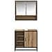 Set di mobili per il bagno con porta 2 pcs Rovere artigianale - Foto miniatura 7