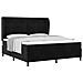 Letto a molle con materasso Nero 200 x 180 cm Poliestere - Foto miniatura 1