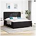 Letto a molle con materasso Nero 200 x 180 cm Poliestere - Foto miniatura 2
