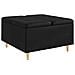 Pouf contenitore Nero 80 x 80 x 45 cm Pelle sintetica - Foto miniatura 1