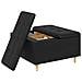 Pouf contenitore Nero 80 x 80 x 45 cm Pelle sintetica - Foto miniatura 3