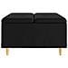 Pouf contenitore Nero 80 x 80 x 45 cm Pelle sintetica - Foto miniatura 5