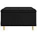 Pouf contenitore Nero 80 x 80 x 45 cm Pelle sintetica - Foto miniatura 6