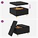 Pouf contenitore Nero 80 x 80 x 45 cm Pelle sintetica - Foto miniatura 9