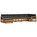 Set divani 7 pcs Naturale e Antracite Legno di Acacia Massello - Foto miniatura 1