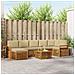 Set divani 8 pcs Naturale e Beige Legno di Acacia Massello - Foto miniatura 2