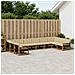 Set di divani da esterno con cuscino 10 pcs Naturale e Beige - Foto miniatura 2