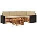 Set divano sezionale con cuscino 6 pcs Naturale e Beige - Foto miniatura 1