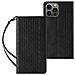 Custodia Magnetica Per Iphone 12 Pro Max Con Portafoglio + Mini Portachiavi Nero - Foto miniatura 7