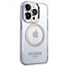 Guess Guhmp14lhtcmu Custodia Per Iphone 14 Pro 6.1 Viola /viola Con Bordo Dorato Traslucido Magsafe - Foto miniatura 3