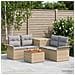 Set di divani 6 pz 4-Numero di posti Beige e Grigio Chiaro - Foto miniatura 7