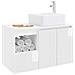 Set di mobili per il bagno 2 pz Bianco Lucido - Foto miniatura 10