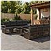 Set Divano da Giardino 8 pz Grigio e Grigio Scuro polyrattan - Foto miniatura 7