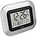 WS 8005 Radio controlled wall clock, 228 x 28 x 180 mm, AA, Nero, Argento - Foto miniatura 2