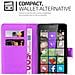 Custodia Compatibile Con Nokia Lumia 540 In Violetta Ametista - Coperchio Protettiva Con Chiusura Magnetica, Funzione Stand E Tasca Per Le Carte - Foto miniatura 4