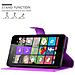 Custodia Compatibile Con Nokia Lumia 540 In Violetta Ametista - Coperchio Protettiva Con Chiusura Magnetica, Funzione Stand E Tasca Per Le Carte - Foto miniatura 5