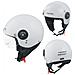 Scooter Moto Casco Jet Demi Omologato Ece 22-05 Visiera Avio Bianco M - Foto miniatura 1