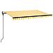 Tenda Automatica con Sensore Vento LED 450x300 cm Gialla Bianca - Foto miniatura 1