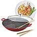 Wok In Ghisa - 36 Cm - Rosso - Foto miniatura 1