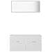 Set Mobili da Bagno 2 pz Bianco in Legno Multistrato - Foto miniatura 3