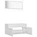 Set Mobili da Bagno 2 pz Bianco in Legno Multistrato - Foto miniatura 5