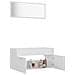 Set Mobili da Bagno 2 pz Bianco in Legno Multistrato - Foto miniatura 6
