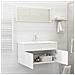 Set Mobili da Bagno 2 pz Bianco in Legno Multistrato - Foto miniatura 9