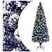 Albero Natale Artificiale Led Bianco E Blu 240 Cm Fibra Ottica - Foto miniatura 1