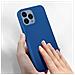 Cover Per Iphone 13 Pro Max In Silicone Semi-rigido Soft-touch Azzurra - Foto miniatura 2