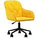 Sedie Da Pranzo Girevoli 2 Pz Gialle In Velluto - Foto miniatura 3