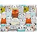 Telo Arredo Granfoulard Copritutto Salvadivano 100% Cotone Disegno Cats Singolo Cats - Foto miniatura 2