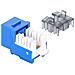 Frutto Keystone Slim Cat. 6 Per Cavo Rigido Con Supporto Punch-down 25 Pz Blu - Foto miniatura 2