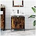 Mobile Lavabo Bagno Rovere Fumo 60x30x60 Cm Legno Multistrato - Foto miniatura 7