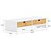 Supporto Per Monitor Pc Scrivania Organizer Scrivania Rialzo Monitor Con 2 Cassetti Bbf02-wn - Foto miniatura 2