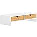 Supporto Per Monitor Pc Scrivania Organizer Scrivania Rialzo Monitor Con 2 Cassetti Bbf02-wn - Foto miniatura 1