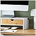 Supporto Per Monitor Pc Scrivania Organizer Scrivania Rialzo Monitor Con 2 Cassetti Bbf02-wn - Foto miniatura 5